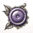 A Purple Button tattoo design idea