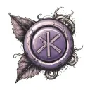 A Purple Button tattoo design idea