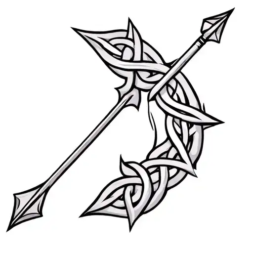 Celtic arrow design tattoo design idea