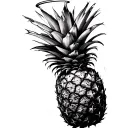 pineapple with a halo tattoo design idea