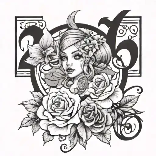 Name of my daughter, Zoe Elora with her birthday, August 28, 2024 tattoo design idea