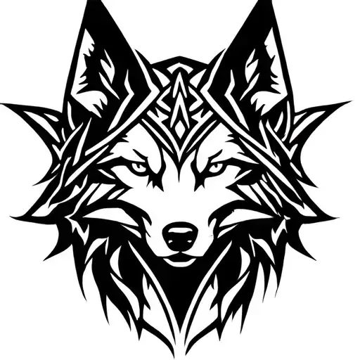 midna wolf link intertwined tattoo design idea