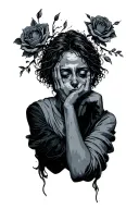 Overthinking anxiety mental health tattoo design idea