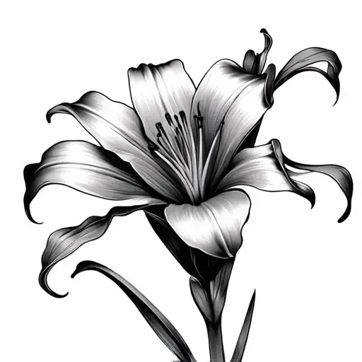Daylilies tattoo design idea
