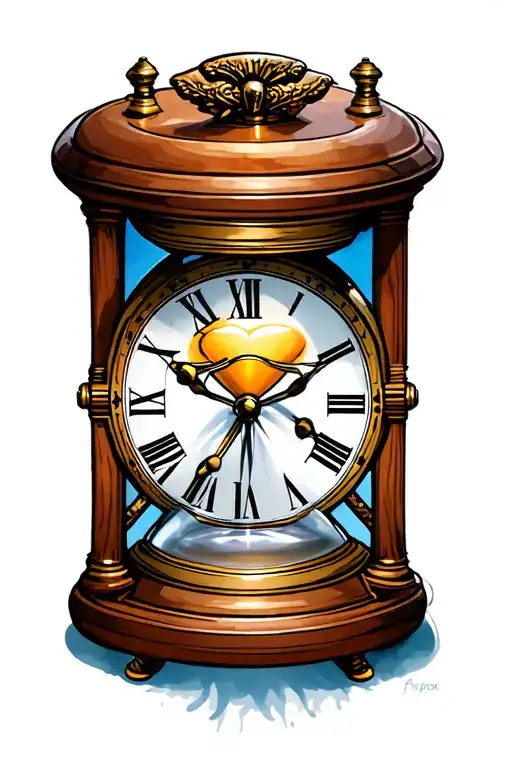 god and sobriety clock family hourglass tattoo design idea