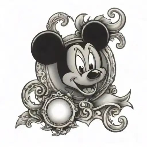 Disney garter tattoo design idea