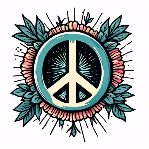 Symbol Peace tattoo design idea