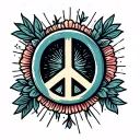 Symbol Peace tattoo design idea