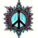 Symbol Peace tattoo design idea