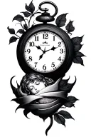miscarriage tattoos with clock tattoo design idea