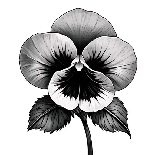 Pansy tattoo design idea