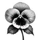 Pansy tattoo design idea
