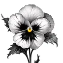 Pansy tattoo design idea