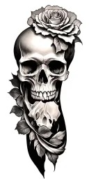 Skull Mysterious and Dark tattoo design idea