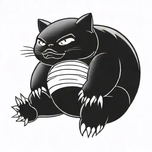 snorlax tattoo design idea