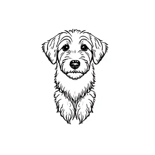 Goldendoodle tattoo design idea