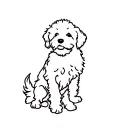 Goldendoodle tattoo design idea