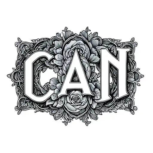 "C A N" Family Initials tattoo design idea
