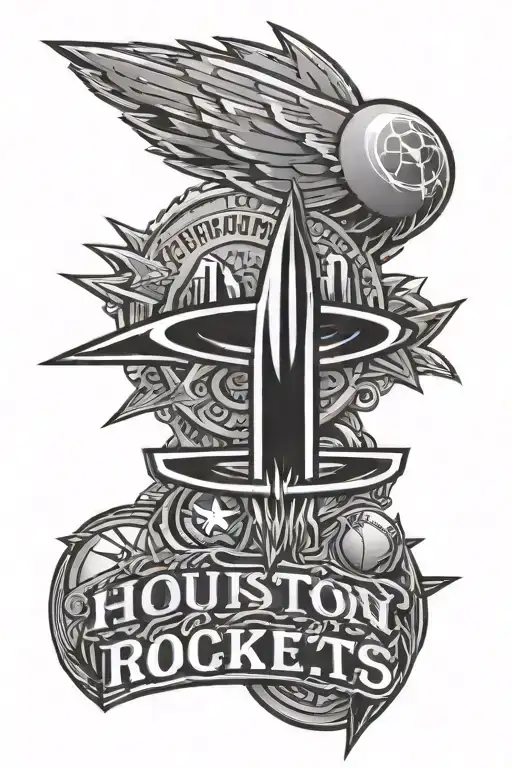 Houston Rockets logo & Dallas cowboys logo tattoo design idea