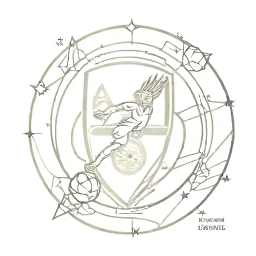 arsenal, northern lights, arsenal fc, 2024 tattoo design idea