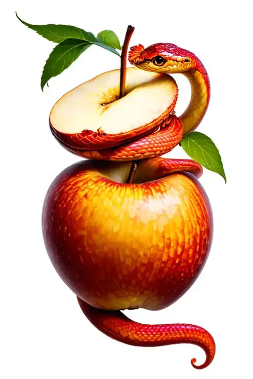 viper offering apple tattoo design idea