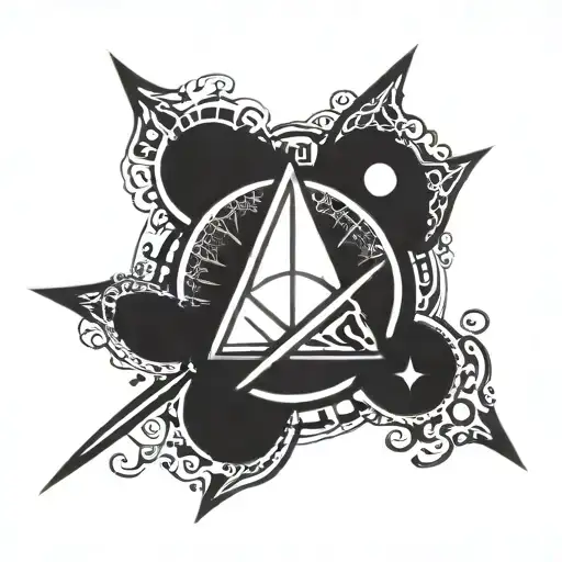 code geass symbol in the midle and compass,  tattoo design idea
