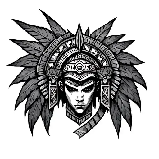 Good Vs Evil azteca inspired tattoo tattoo design idea