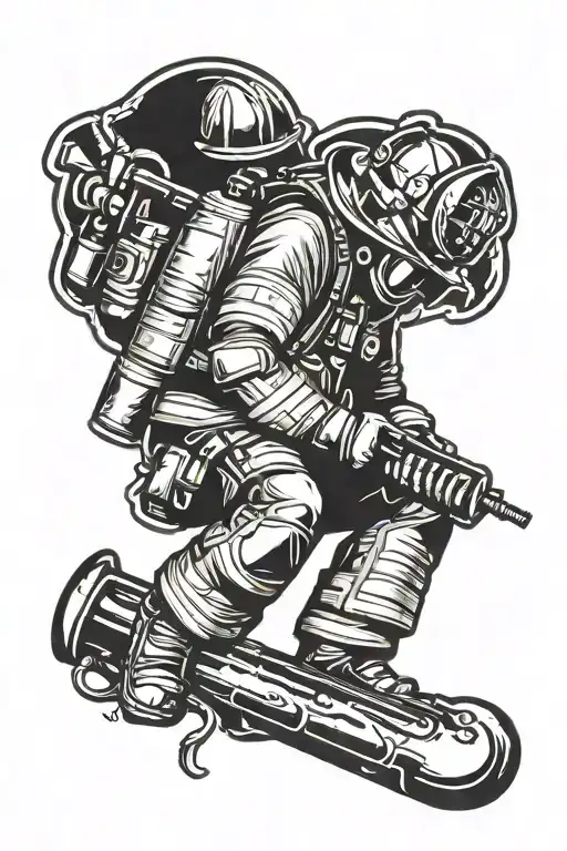 Firefighter tattoo design idea
