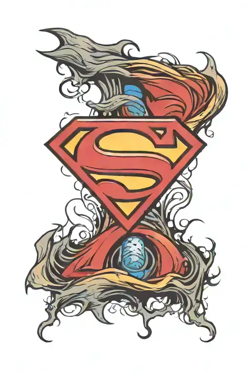 superman logo tattoo design idea