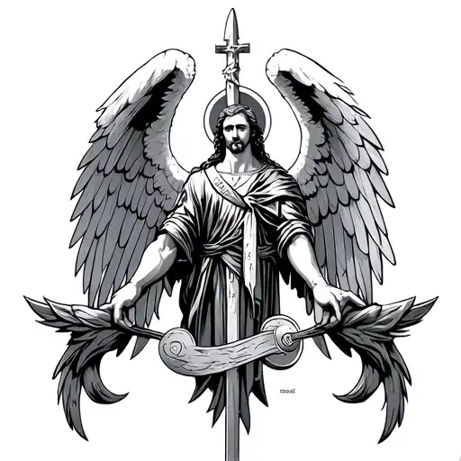 saint Micheal's tattoo design idea