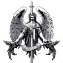 saint Micheal's tattoo design idea