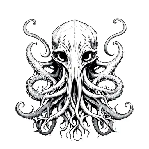 Cthulhu from H.P. Lovecraft tattoo design idea