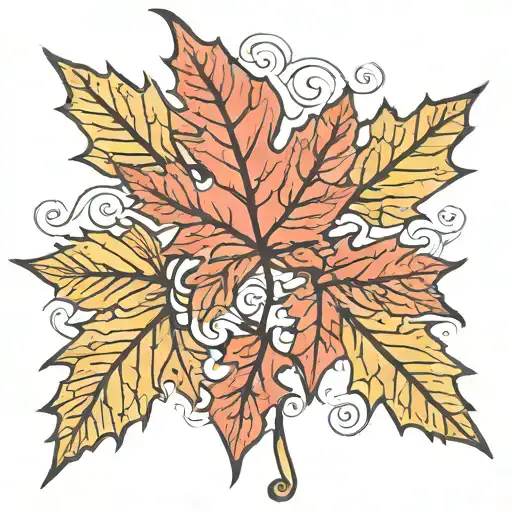 maple leaf Canada Italy tattoo design idea