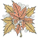 maple leaf Canada Italy tattoo design idea