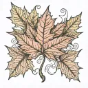 maple leaf Canada Italy tattoo design idea