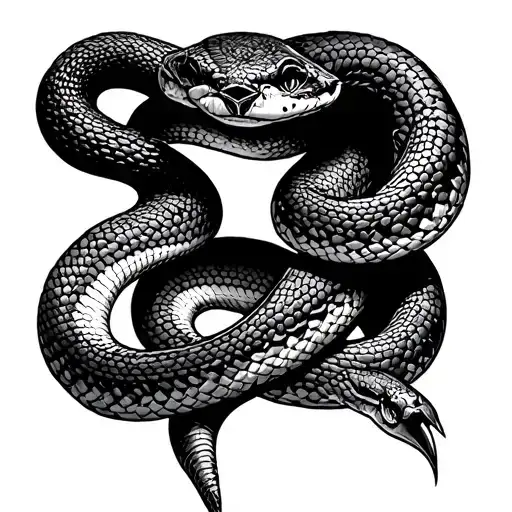 Complement to goddess Athena with snake tattoo design idea