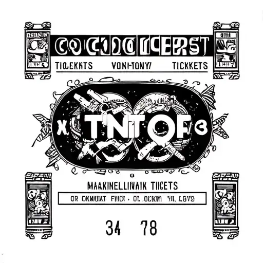 concert tickets tattoo design idea