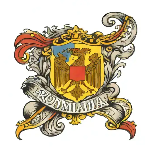 romania flag tattoo design idea