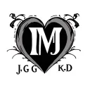 Form a heart using the initials I M J J J G K D tattoo design idea