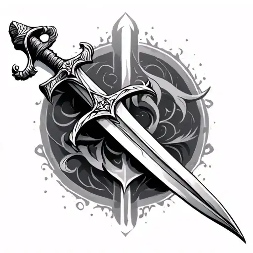 sword biblical tattoo design idea