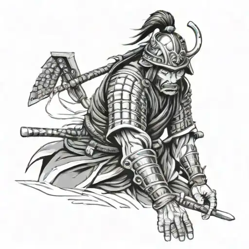 Ronin samurai warrior tattoo design idea