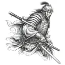 Ronin samurai warrior tattoo design idea