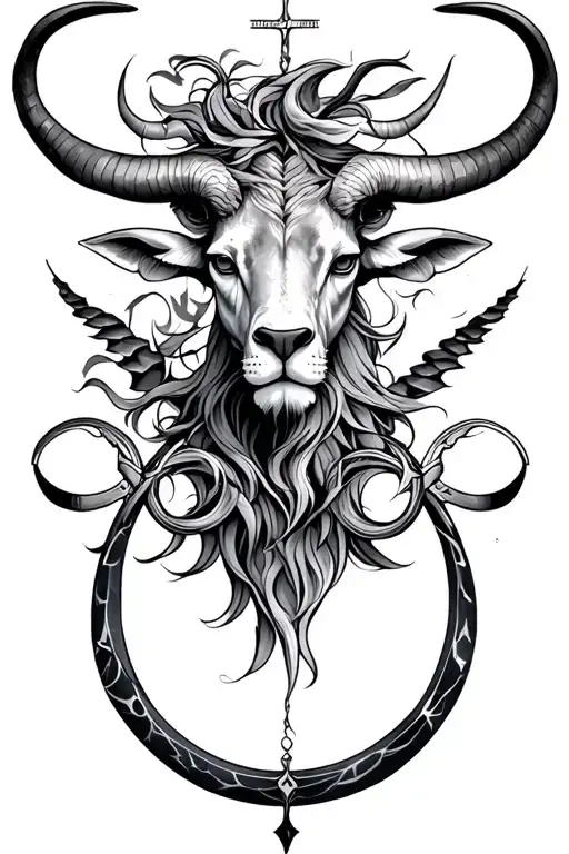 Libra, Taurus, Capricorn, Virgo and Leo zodiac sign tattoo design idea