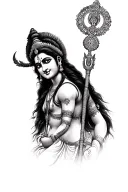 mahadev trishul damroo krishna tattoo design idea