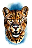 cougar tattoo design idea