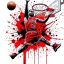 michael jordan dunking tattoo design idea