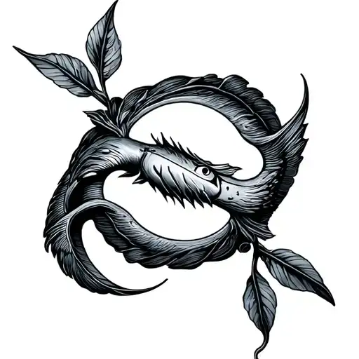 Libra Pisces tattoo design idea