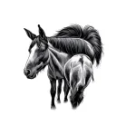 Mules tattoo design idea