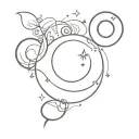 infinity and sun moon tattoo design idea