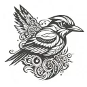 woodpecker tattoo design idea